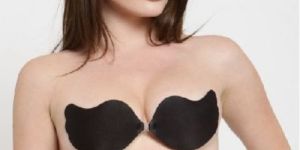 Self Adhesive Black Push up Invisible Stick on Backless Strapless Bra