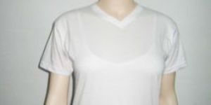 Cotton Ladies V-Neck T-shirt