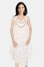 Ladies Top UMBRELLA DRESS WHITE
