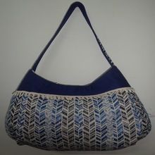 Jacquard with Canvas And Tussle Lace Bag