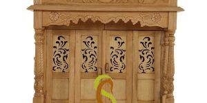 WOODEN GHAR MANDIR WITH DOORS