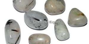 Natural Black Rutile Tumbled Stones