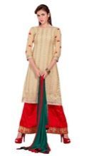 Semi Stitched Georgette Embroidered Plazo Suit Online Shopping in India Sura