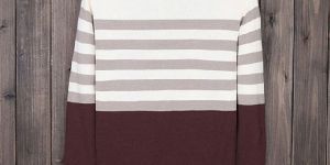 MENS AUTUMN STRIPED SLIM CASUAL SWEATERS