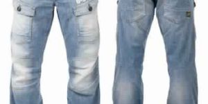 Mens Denim Cargo Jeans
