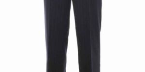 PINSTRIPE STRAIGHT FIT WOOL PANTS