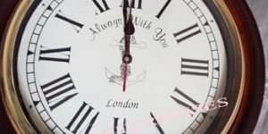 Nautical Brass & Wooden Antique Wall Clock