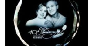 3D Etched Round Crystal