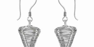 Plain Weir Silver Earring