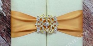 Luxury Ivory Dupioni Silk Wedding Invitation Folio