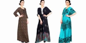 COTTON AND RAYON AND CREPE KAFTANS