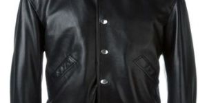 Shining Leather Bomber Jacket