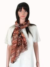 Digital Feather Print Stole