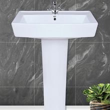 Ceramic W.B Square pedestal Sinks