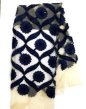 Polyester 3D Mesh Fabric Embroidery Bridal Lace Fabric