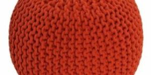 COTTON KNITTED POUFFES