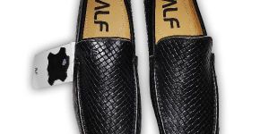 Mens Black Leather Loafer Shoes