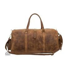 Leather Weekend Mens Travel Duffel Bag