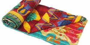 Vintage Kantha Quilt Blanket