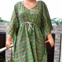 Cotton Block Print Beach Wear Women Kaftan