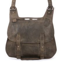 Crazy Horse Unisex Olive Messenger Bag.