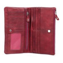 Red Vera Palle Camel Leather Finish Ladies Clutch