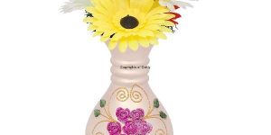 Creamy Glass Flower Vases