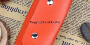 Leather Orange Key Holder