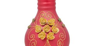 Red Glass Flower Vases