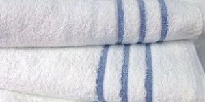 Ocean White Cotton Bath Towels