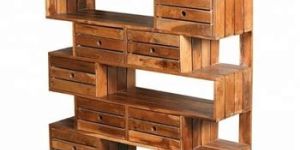 Vintage Indian Solid Mango Wood Display Rack