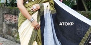 Khadi Pompom Saree