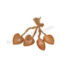 Christmas Tree Ornament Set of 4 Wooden Heart.