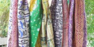 Reversible Silk Sari Stole