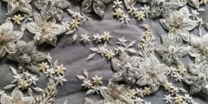 Embroidered Poly Cotton Fabric