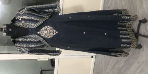 Cotton Long Kurti with Short Jacket and Pittan Emb