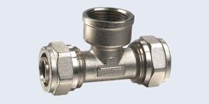 NICKEL PLATED BRASS PEX FITTINGS FEMALE TEE