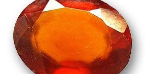 Hessonite Garnet (Gomed) Gemstone Round Cut Natural Certified 8.25 ratti Ct Gem