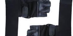 Leather Gym Gloves with Wrist Support