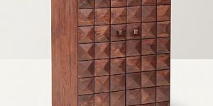 WINE CABINET SHEESHAM WOOD