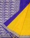 Yellow Art Silk Jamdani Bengali Banarasi Saree