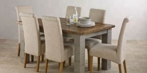 Solid Oak Wood Dining Table Set