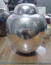 Polished Aluminum Urn