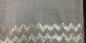Wool Scarf with Sequin Border