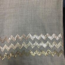 Wool Scarf with Sequin Border Work