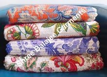 Cotton Printed Kantha Bed Cover