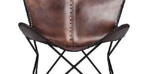 IRON LEATHER BUTTEFLY CHAIR