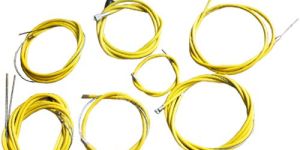 Vespa PX LML Star Stella Complete Nylon Lined Friction Free Cable Kit Yellow