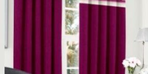 Jet Blue Wine Colour Coffee Curtains