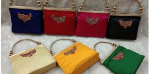 Peacock Silk Handbag